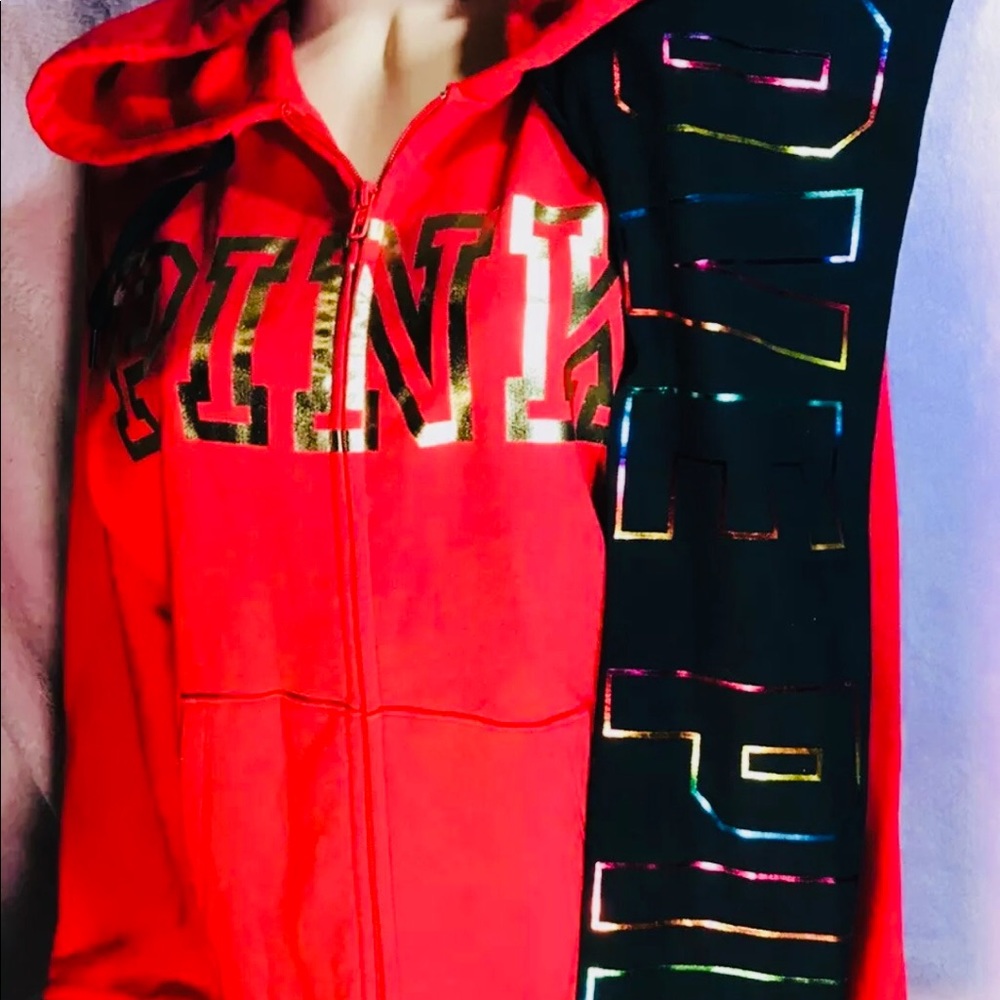 New Victoria’s Secret pink bling full zip hoodie & leggings set